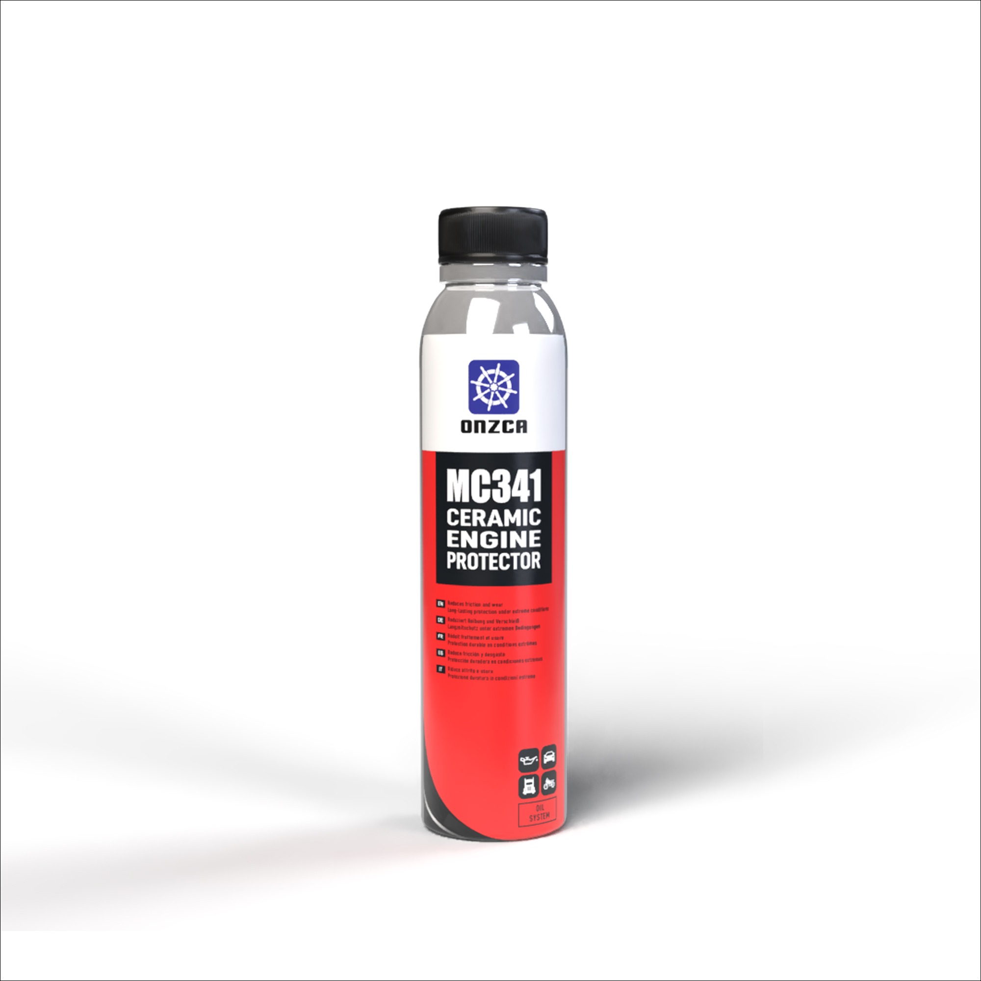 MC341 - Front Label includes tradename and other essential information.